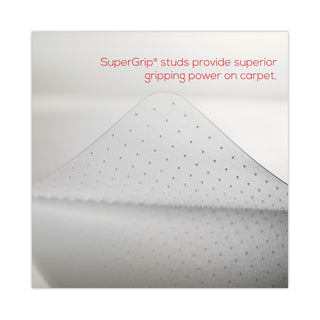 deflecto® DuraMat Moderate Use Chair Mat, Low Pile Carpet, Flat, 45 x 53, Rectangle, Clear (DEFCM13242)