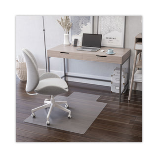 deflecto® EconoMat All Day Use Chair Mat for Hard, Lip, 36 x 48, Low Pile, Smooth, Clear (DEFCM21112COM)
