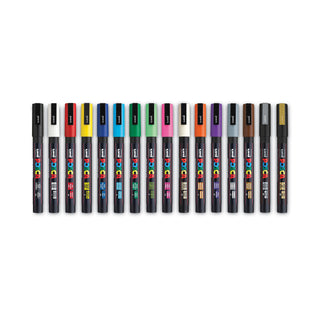 POSCA™ POSCA Permanent Specialty Marker, Fine Bullet Tip, Assorted Colors,16/Pack (UBCPC3M16C)