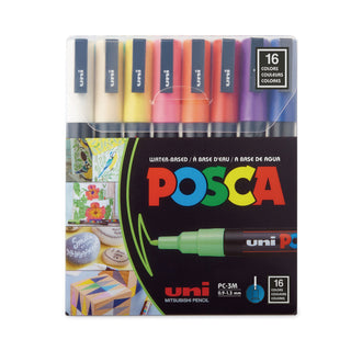 POSCA™ POSCA Permanent Specialty Marker, Fine Bullet Tip, Assorted Colors,16/Pack (UBCPC3M16C)