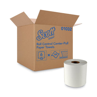 Scott® Essential Roll Center-Pull Towels, 1-Ply, 8 x 12, White, 700/Roll, 6 Rolls/Carton (KIM01032)
