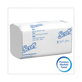 Scott® Control Hand Towels Slimfold (04442) with Fast-Drying Absorbency Pockets, White, 90 Towels / Clip, 24 Packs / Case (KCC04442)