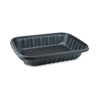 Pactiv Evergreen EarthChoice Entree2Go Takeout Container, 64 oz, 11.75 x 8.75 x 2.13, Black, 200/Carton (PCTYCNB12X96400)