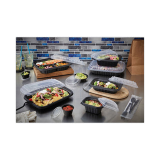 Pactiv Evergreen EarthChoice Entree2Go Takeout Container, 64 oz, 11.75 x 8.75 x 2.13, Black, 200/Carton (PCTYCNB12X96400)