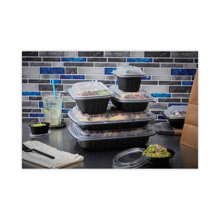 Pactiv Evergreen EarthChoice Entree2Go Takeout Container, 64 oz, 11.75 x 8.75 x 2.13, Black, 200/Carton (PCTYCNB12X96400)
