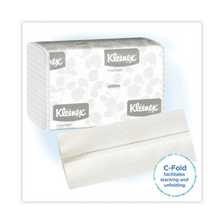 Kleenex® C-Fold Paper Towels (01500), Absorbent, White, 16 Packs / Case, 150 C-Fold Towels / Pack, 2,400 Towels / Case (KIM01500)