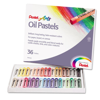Pentel® Oil Pastel Set With Carrying Case,36-Color Set, Assorted, 36/Set (PENPHN36)