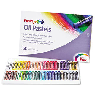Pentel® Oil Pastel Set With Carrying Case,45-Color Set, Assorted, 50/Set (PENPHN50)