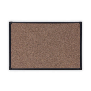Universal® Tech Cork Board, 36 x 24, Cork Surface, Black Plastic Frame (UNV43022)