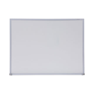 Universal® Melamine Dry Erase Board with Aluminum Frame, 24 x 18, White Surface, Anodized Aluminum Frame (UNV43622)