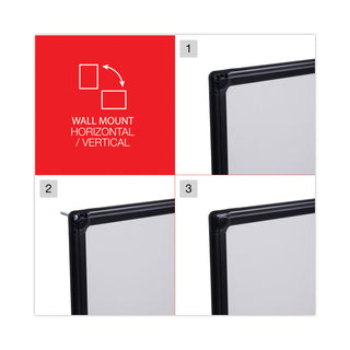 Universal® Design Series Deluxe Dry Erase Board, 48 x 36, White Surface, Black Anodized Aluminum Frame (UNV43629)