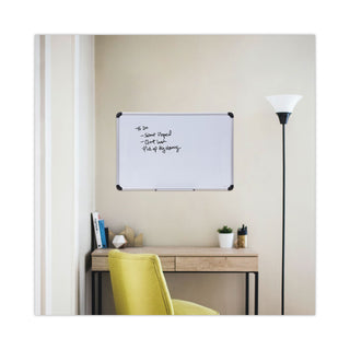 Universal® Magnetic Steel Dry Erase Marker Board, 36 x 24, White Surface, Aluminum/Plastic Frame (UNV43733)