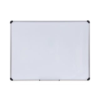 Universal® Magnetic Steel Dry Erase Marker Board, 48 x 36, White Surface, Aluminum/Plastic Frame (UNV43734)