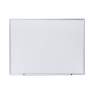 Universal® Deluxe Melamine Dry Erase Board, 48 x 36, Melamine White Surface, Silver Aluminum Frame (UNV44636)