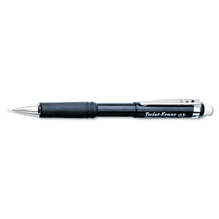Pentel® Twist-Erase III Mechanical Pencil, 0.5 mm, HB (#2.5), Black Lead, Black Barrel (PENQE515A)