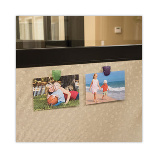 Advantus Wall Clips for Fabric Panels, 40 Sheets, Assorted Metallic Colors, 20/Box (AVT75338)