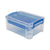 Advantus Super Stacker Divided Storage Box, Clear w/Blue Tray/Handles, 10.3 x 14.25x 6.5 (AVT37371)