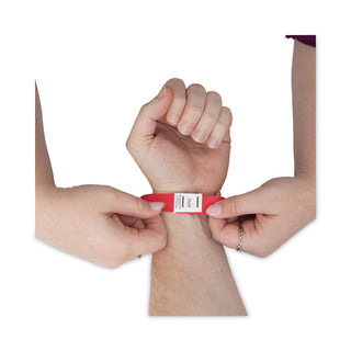 Advantus Crowd Management Wristbands, Sequentially Numbered, 10 x 3/4, Red, 100/Pack (AVT75441)