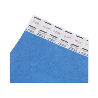 Advantus Crowd Management Wristbands, Sequentially Numbered, 10 x 3/4, Blue, 100/Pack (AVT75442)