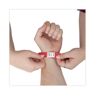 Advantus Crowd Management Wristbands, Sequentially Numbered, 9 3/4 x 3/4, Red, 500/Pack (AVT75510)