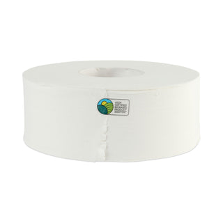Boardwalk® JRT Bath Tissue, Jumbo, Septic Safe, 2-Ply, White, 3.3" x 1,000 ft, 12 Rolls/Carton (6100BW)