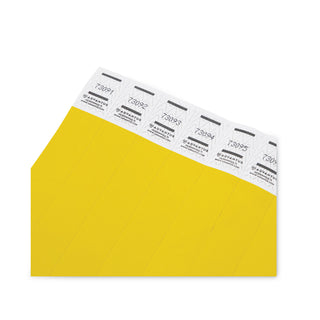 Advantus Crowd Management Wristbands, Sequentially Numbered, 10 x 3/4, Yellow, 100/Pack (AVT75444)
