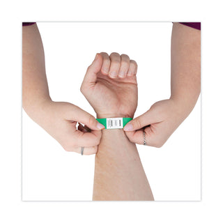Advantus Crowd Management Wristbands, Sequentially Numbered, 10 x 3/4, Green, 100/Pack (AVT75443)