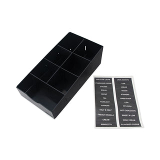 Vertiflex® Commercial Grade Condiment Caddy, 8.75w x 16d x 5.25h, Black (VRTVFCC169)