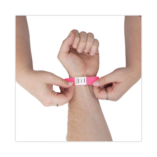 Advantus Crowd Management Wristband, Sequential Numbers, 9 3/4 x 3/4, Neon Pink, 500/PK (AVT91121)