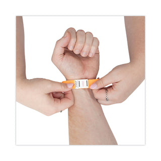 Advantus Crowd Management Wristband, Sequential Numbers, 9 3/4 x 3/4, Neon Orange, 500/PK (AVT91120)