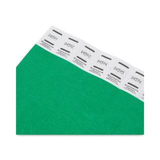 Advantus Crowd Management Wristbands, Sequentially Numbered, 10 x 3/4, Green, 100/Pack (AVT75443)