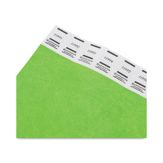 Advantus Crowd Management Wristband, Sequential Numbers, 9 3/4 x 3/4, Neon Green, 500/PK (AVT91122)