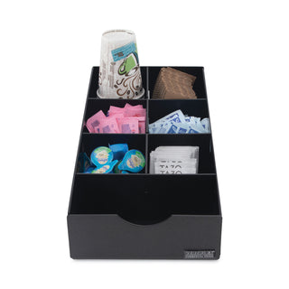 Vertiflex® Commercial Grade Condiment Caddy, 8.75w x 16d x 5.25h, Black (VRTVFCC169)