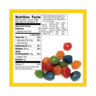 Betty Crocker™ Fruit Gushers Fruit Snacks, Strawberry and Tropical Fruit Flavors, 0.8 oz, 42 Pouches/Box (GRR22001036)