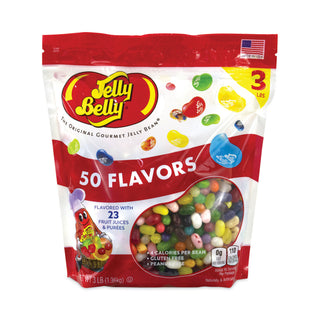 Jelly Belly® 50 Flavors Jelly Beans Assortment, 3 lb Standup Bag (GRR22000020)