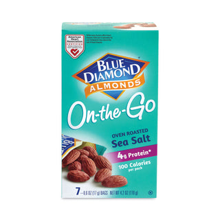 Blue Diamond® Oven Roasted Sea Salt Almonds, 0.6 oz Bag, 7 Bags/Box, 6 Box Count (GRR22000794)