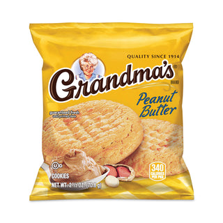 Grandma's® Homestyle Peanut Butter Cookies, 2.5 oz Pack, 2 Cookies/Pack, 60 Packs/Carton (GRR29500063)