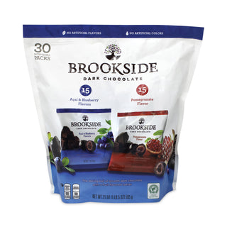 BROOKSIDE Dark Chocolate Fruit, Acai Blueberry and Pomegranate, 30 Pouches/Bag (GRR22001031)