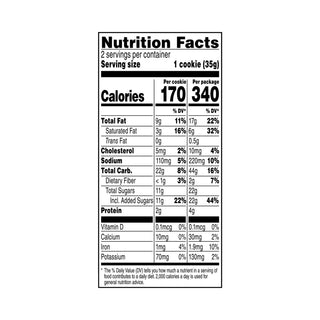 Grandma's® Homestyle Chocolate Chip Cookies, 2.5 oz Pack, 2 Cookies/Pack, 60 Packs/Carton (GRR29500060)