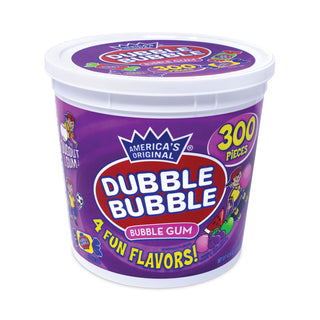 Dubble Bubble Bubble Gum Assorted Flavor Twist Tub, 300 Pieces/Tub (GRR22000223)