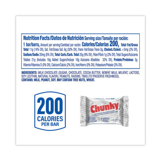 Nestlé® Chunky Bar, Individually Wrapped, 1.4 oz, 24/Box (GRR20900162)
