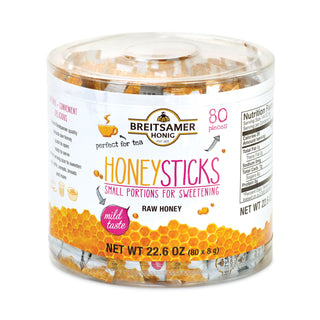 Breitsamer Honig Raw Honey Sticks, 0.28 oz, 80 Sticks/Tub (GRR20902630)