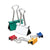 Universal® Binder Clips with Storage Tub, (12) Mini (0.5"), (12) Small (0.75"), (6) Medium (1.25"), Assorted Colors (UNV31026)