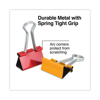 Universal® Binder Clips with Storage Tub, Medium, Assorted Colors, 24/Pack (UNV31029)