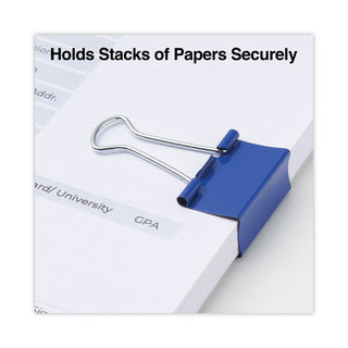 Universal® Binder Clips with Storage Tub, Medium, Assorted Colors, 24/Pack (UNV31029)