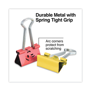 Universal® Emoji Themed Binder Clips with Storage Tub, Medium, Assorted Colors, 42/Pack (UNV31031)