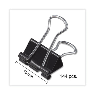 Universal® Binder Clip Zip-Seal Bag Value Pack, Small, Black/Silver, 144/Pack (UNV10200VP)