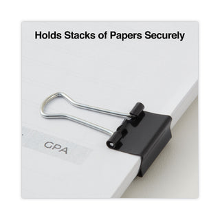 Universal® Binder Clip Zip-Seal Bag Value Pack, Small, Black/Silver, 144/Pack (UNV10200VP)