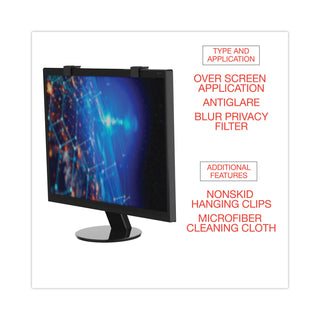 Innovera® Premium Antiglare Blur Privacy Monitor Filter for 19"-20" Widescreen LCD, 16:10 (IVR46414)