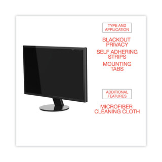 Innovera® Blackout Privacy Filter for 22" Widescreen LCD Monitor, 16:10 Aspect Ratio (IVRBLF22W)